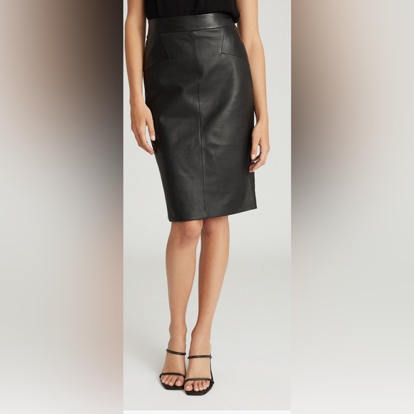 Reiss Dresses & Skirts - Reiss Reagan black leather skirt 🥂🥳👠